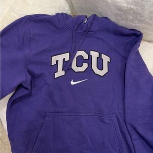 Nike Purple TCU Arch Logo Hoodie